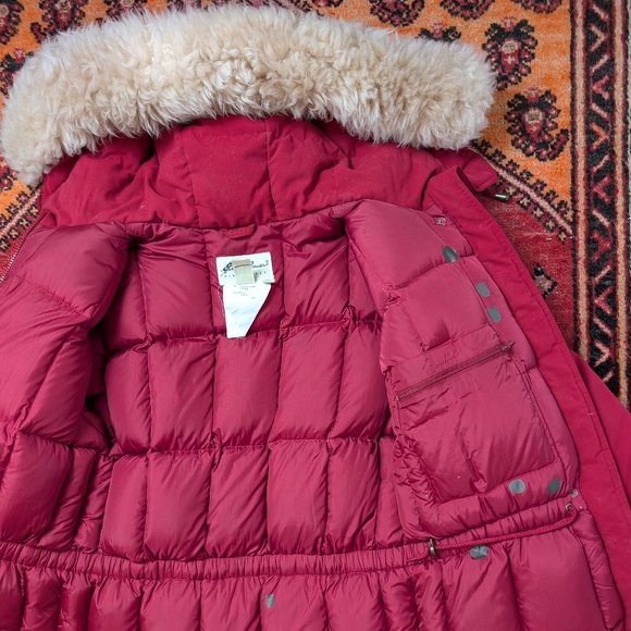 SIZE SMALL - Vintage Eddie Bauer Red Down Parka - Picture 4 of 11